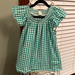 5/$25 J. Crew checkered blouse, size 6-7.